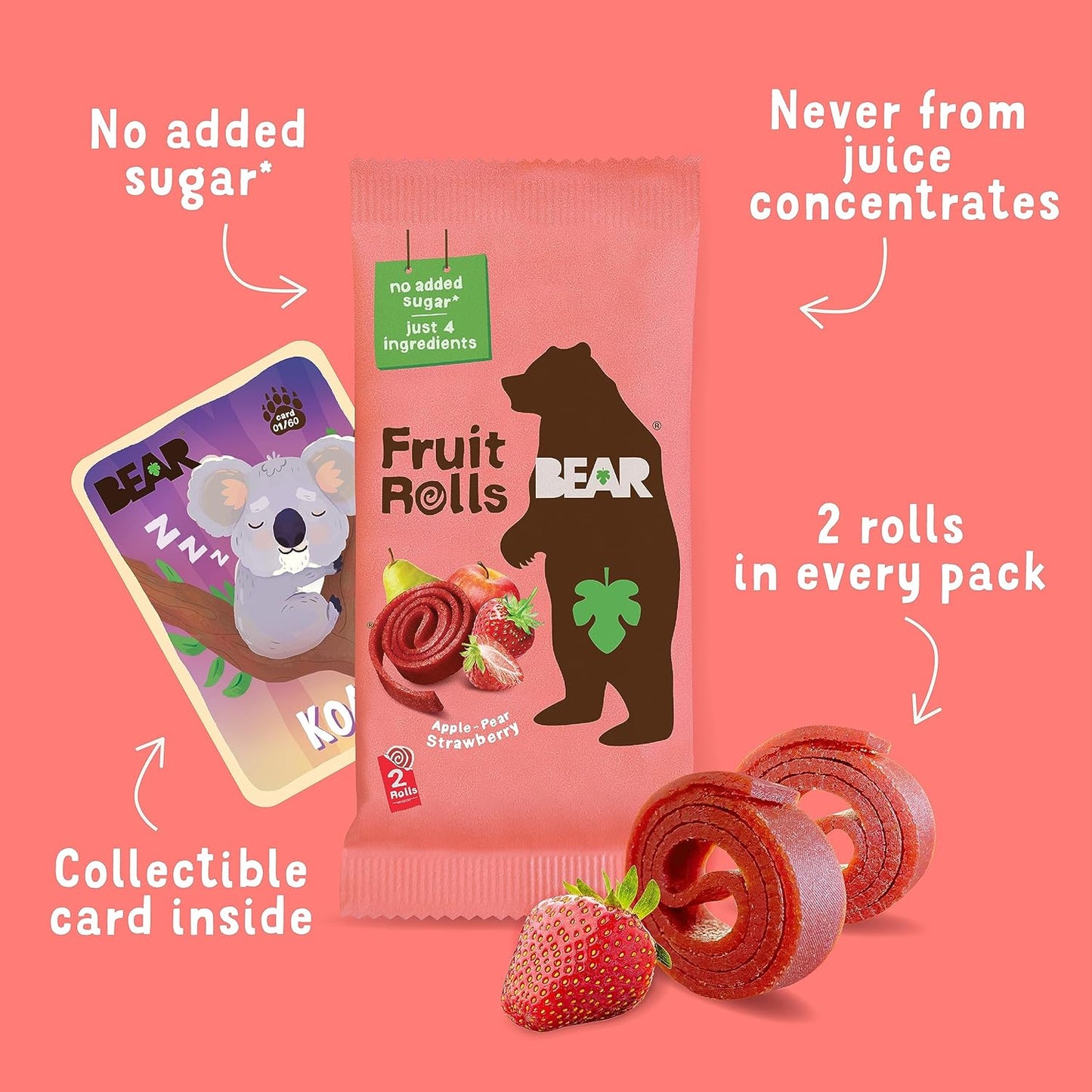 Bear Yoyo Strawberry Fruit Rolls.