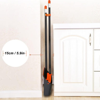 TreeLen Broom & Dustpan Set , Upright Cleaning Made Easy.