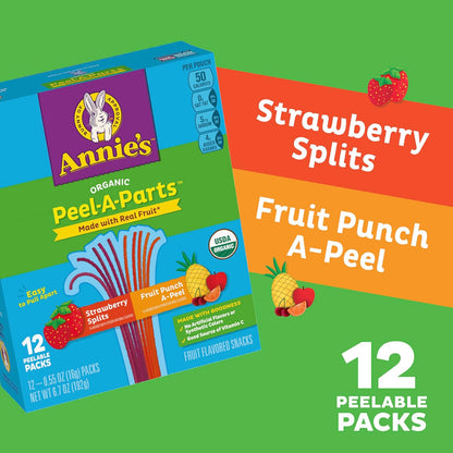 Annie’s Organic Peel A Parts , Fun & Fruity Snacking Made Clean.