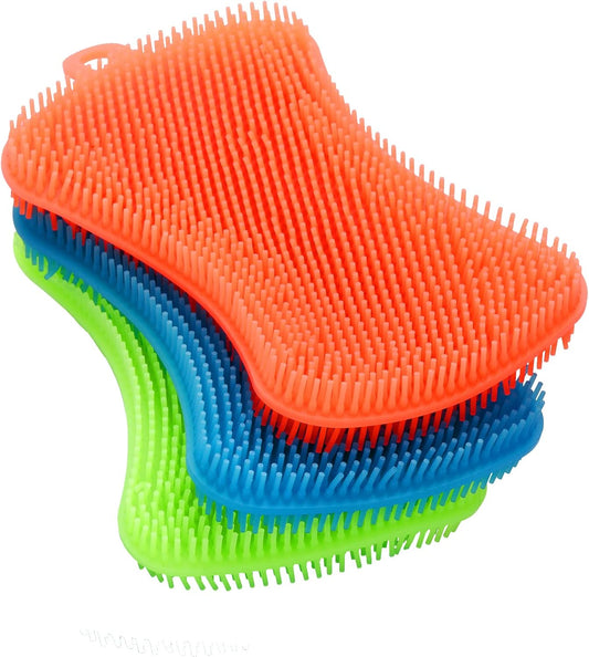 OstWony 3 Pack Silicone Dish Sponges.