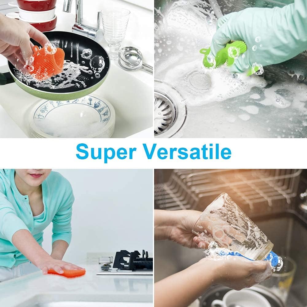 OstWony 3 Pack Silicone Dish Sponges.