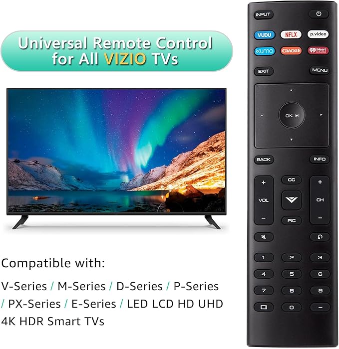 Universal Remote for VIZIO Smart TV – XRT136 Replacement