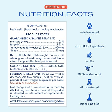 Native Pet Omega 3 Fish Oil – 16oz, Skin & Joint Support for Dogs & Cats