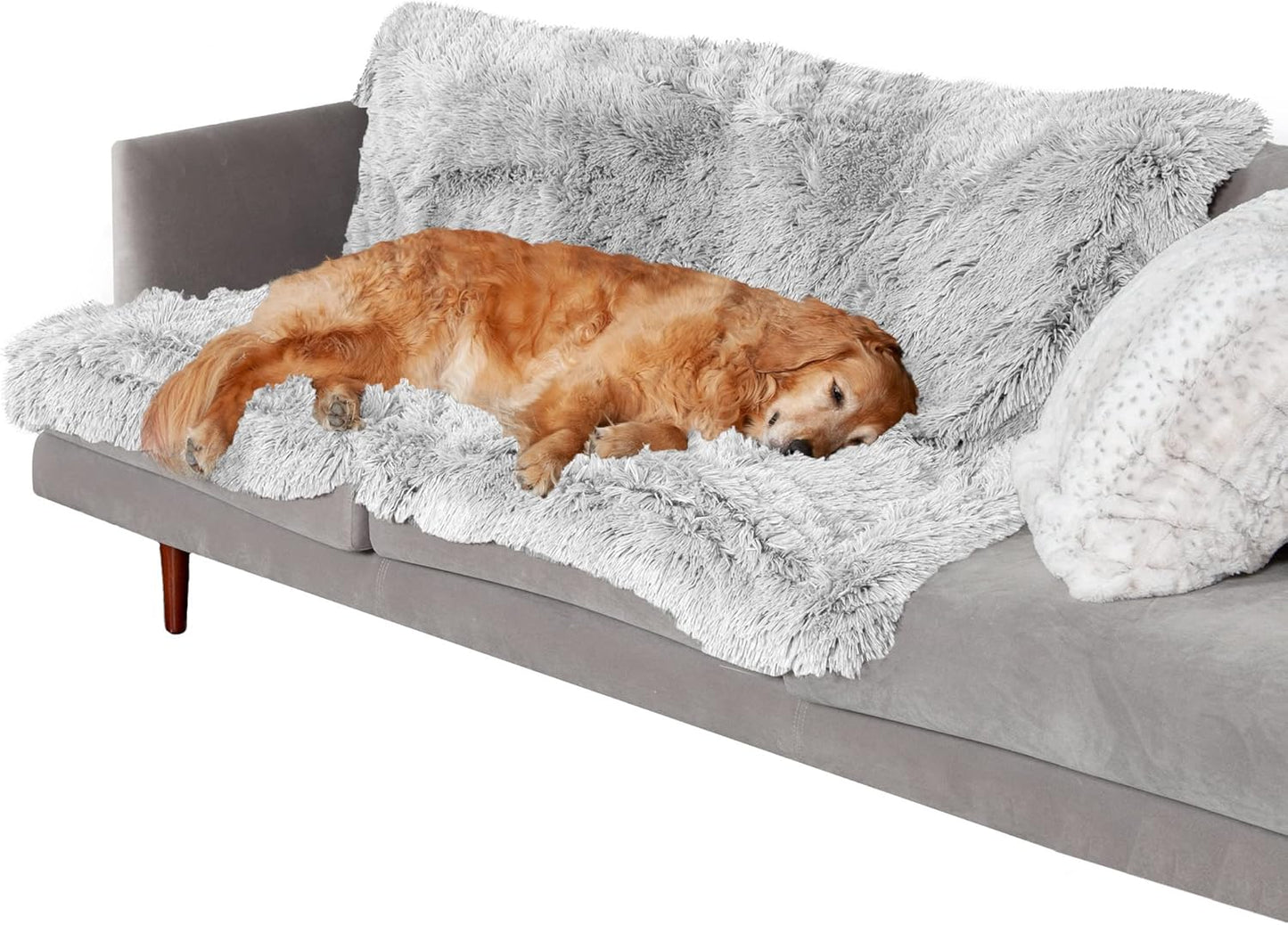 Furhaven Waterproof Pet Blanket – XL, Mist Gray, Plush & Washable