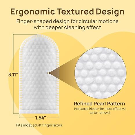 HICC Pet Teeth Wipes – Finger Toothbrush Wipes for Dogs & Cats, Plaque & Breath Care