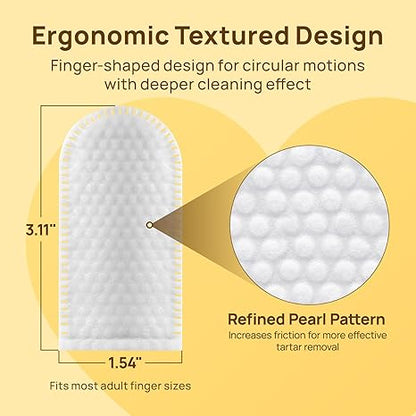 HICC Pet Teeth Wipes – Finger Toothbrush Wipes for Dogs & Cats, Plaque & Breath Care