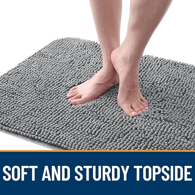 OLANLY Dog Door Mat – 30×20", Absorbent & Non-Slip (Grey)