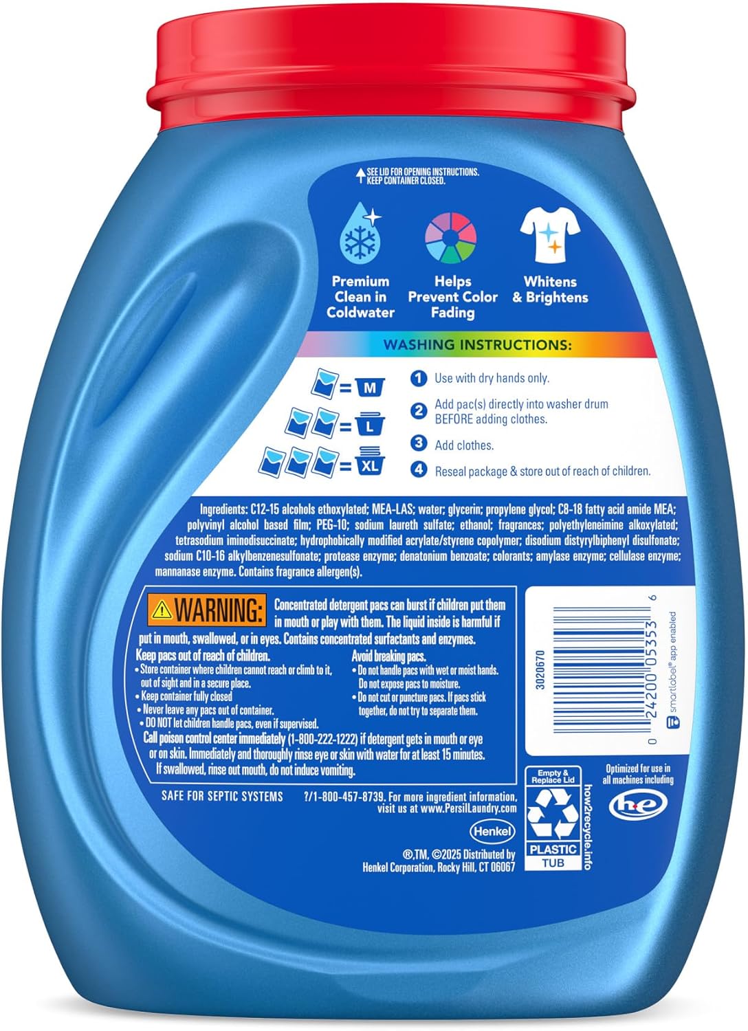 Persil Ultra Pacs Activewear , Deep Clean for High Performance Fabrics.