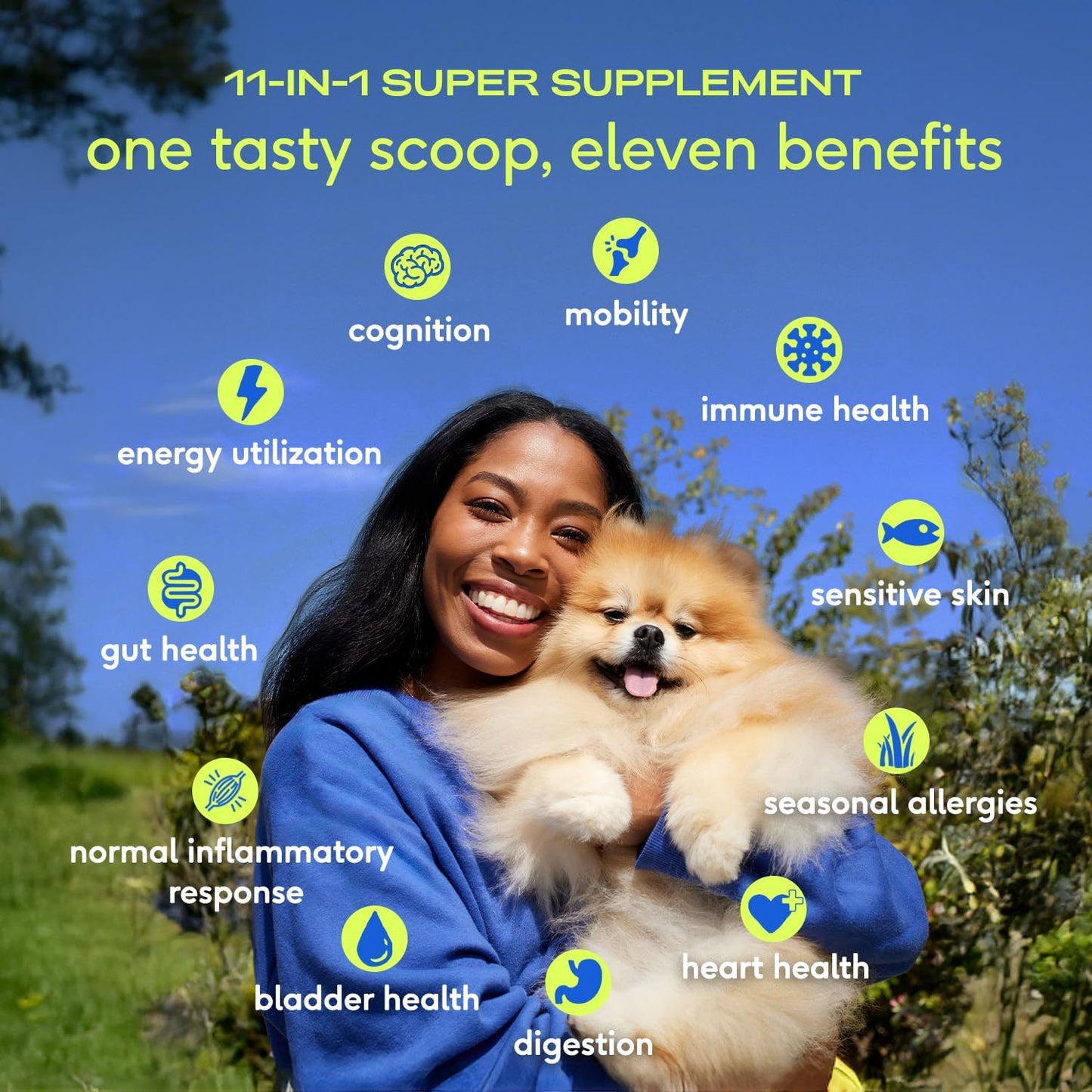 Native Pet 11-in-1 Dog Multivitamin – 60 Scoops, Gut & Joint Support Powder