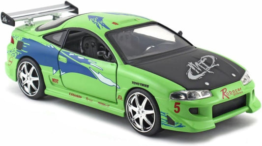 Fast & Furious 1:24 Brian's Mitsubishi Eclipse Die-Cast Car – Collectible Toy for Kids & Adults