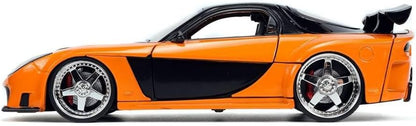 Jada Toys Fast & Furious 1:24 1995 Mazda RX-7 Widebody Die-Cast Car w/Han's 2.75" Die-Cast Figure