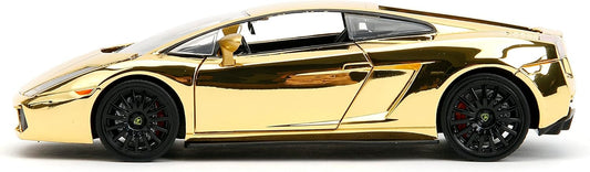 Fast & Furious 1:24 Lamborghini Gallardo Gold Chrome Die-Cast Car