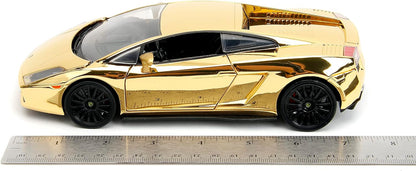 Fast & Furious 1:24 Lamborghini Gallardo Gold Chrome Die-Cast Car