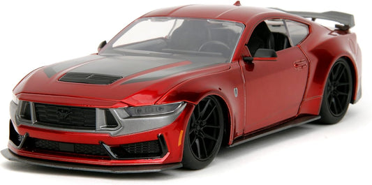 Big Time Muscle 1:24 2024 Ford Mustang GT Dark Horse Die-Cast Car – Candy Red