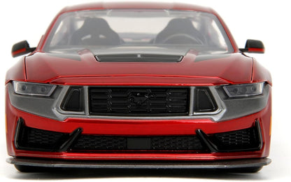 Big Time Muscle 1:24 2024 Ford Mustang GT Dark Horse Die-Cast Car – Candy Red