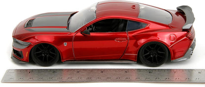 Big Time Muscle 1:24 2024 Ford Mustang GT Dark Horse Die-Cast Car – Candy Red