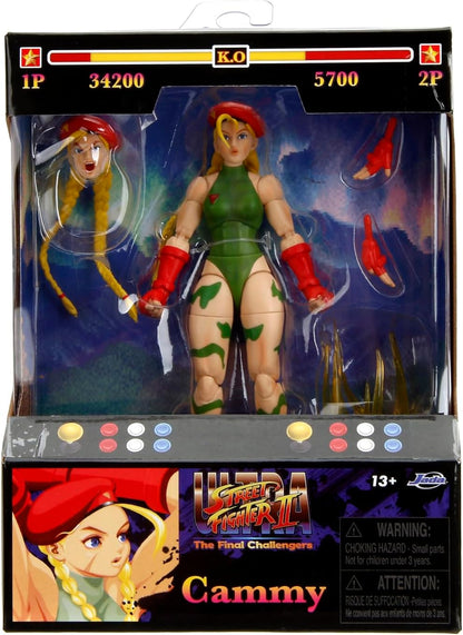 Jada Toys – Street Fighter II Cammy Action Figure – 1:12 Scale, 6" Tall