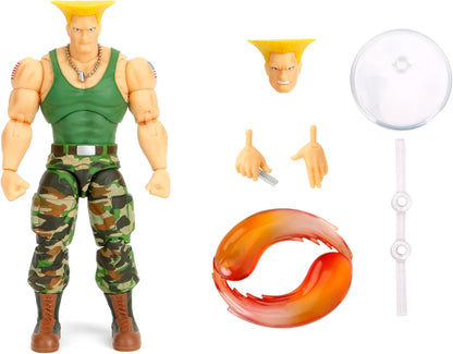 Jada Toys Street Fighter II Guile Action Figure – 1:12 Scale, 6" Tall