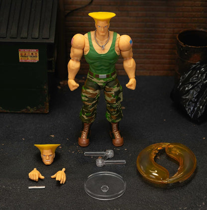 Jada Toys Street Fighter II Guile Action Figure – 1:12 Scale, 6" Tall