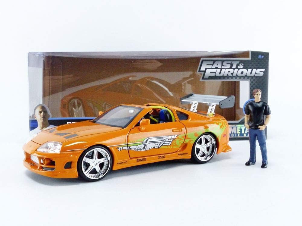 Jada 1:24 Diecast 1995 Toyota Supra with Brian O'Conner Figure – Collectible for Fast & Furious Fans